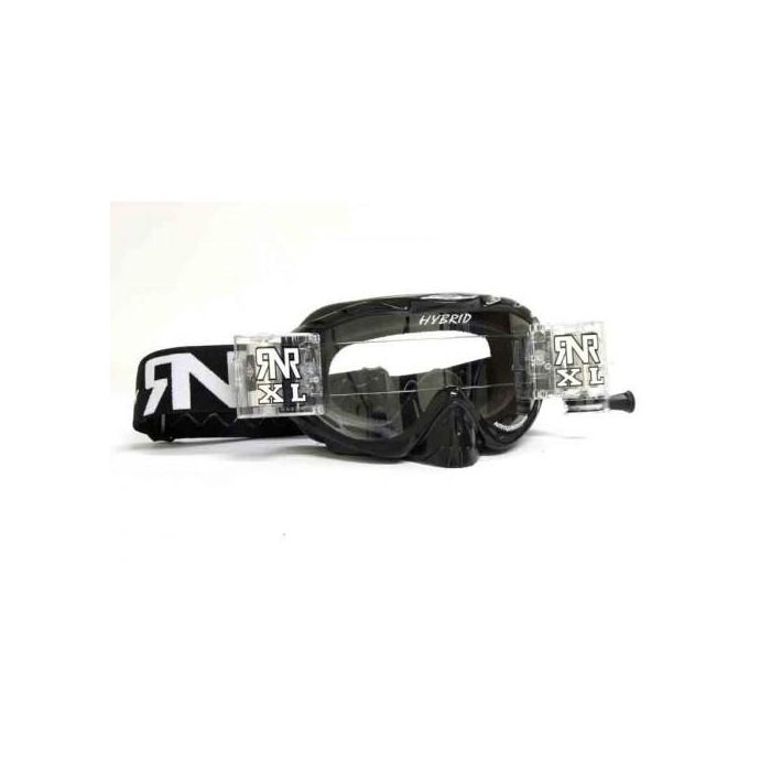 RNR HYBRID BLACK XL ROLL & TEAR OFF, BLACK GOGGLE, 36MM ROLL OFF, GH23XL, ROLL & TEAR OFF