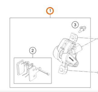 KTM OEM FRONT BRAKE CALIPER CPL SX-E 2 2024>
