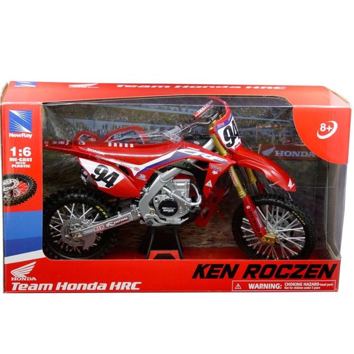 MODEL DIE CAST HONDA HRC TEAM, CRF 450 R KEN ROCZEN #94, SCALE 1:6, NEWRAY 49593 49693