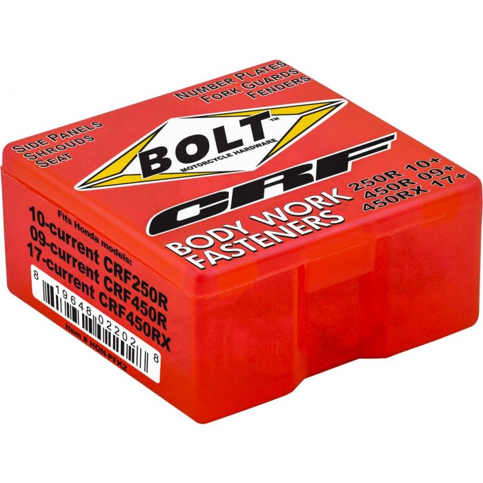 PLASTIC BOLT KIT CRF250/450, BOLT HARDWARE HON-PFK2, HON-0911024 HON-1300004 HON-1700024