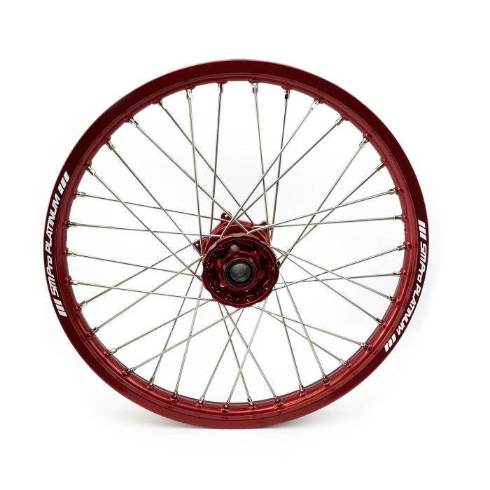 SM Pro 21x1.60 WHEEL FANTIC RED HUB, GLOSS RED RIM, NICKLE NIPPLES