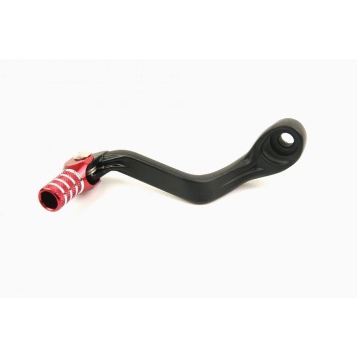 GEAR LEVER ALUMINIUM. BLACK / RED, GASGAS MC 65 2021-22, RTECH R-LEVC00GAS02