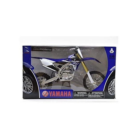 MODEL DIE CAST YAMAHA YZ450F 2017, BLUE AND WHITE, SCALE 1:6, NEWRAY 49643