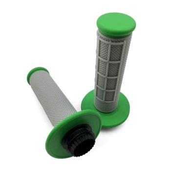 LOCK ON GRIPS HALF WAFFLE, SOFT GREY/BLUE, MX-08752BU, ODI STYLE, FIR -