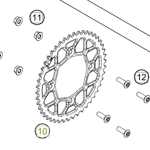 KTM OEM Rear Sprocket 47 Tooth KTM E-5/E-3 Husqvarna, GASGAS OEM (45410051047)