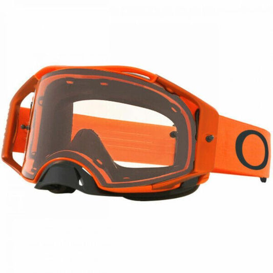 OAKLEY AIRBRAKE MX MOTO ORANGE CLEAR LENS, CLEAR LENS