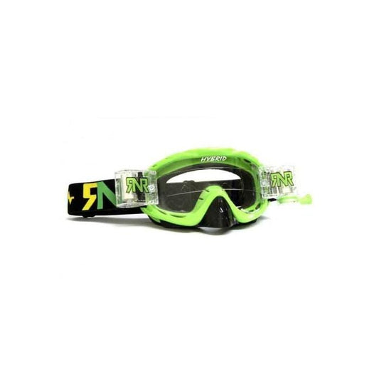 RNR HYBRID LIME GREEN FULLY LOADED ROLL OFF, LIME GREEN GOGGLE, ROLL & TEAR OFF