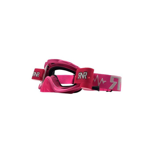 RNR HYBRID MATT PINK FULLY LOADED ROLL OFF, MATT PINK GOGGLE,  ROLL & TEAR OFF