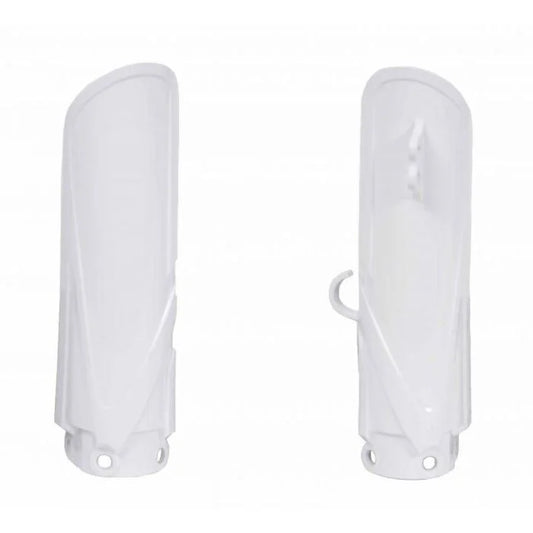 LOWER FORK GUARDS 18-25 YZ65, WHITE, RTECH