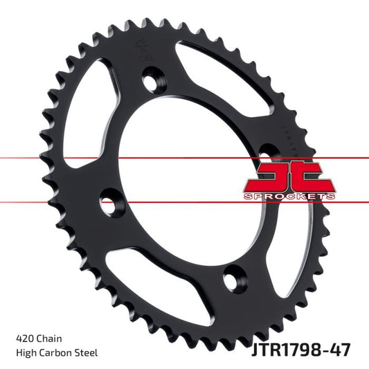 REAR SPROCKET STEEL JTR1798.47 YAMAHA YZ 65 18-24