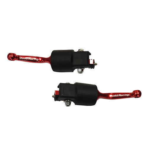 Flexi Brake & Clutch Lever Set, KTM 65,85 2014>, TC 65,85 2014>, Gas Gas MC65, 85 2021> Inc Dust Covers | Red