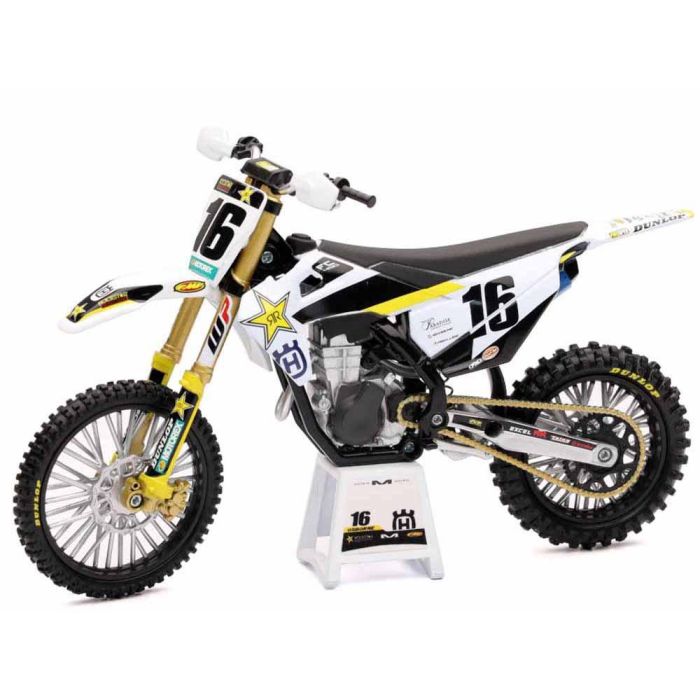 MODEL DIE CAST HUSQVARNA RACE TEAM, FC 450 ZACH OSBORNE 2020 #16 SCALE 1:12, NEWRAY 58243