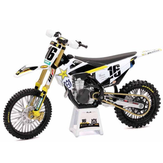 MODEL DIE CAST HUSQVARNA RACE TEAM, FC 450 ZACH OSBORNE 2020 #16 SCALE 1:12, NEWRAY 58243