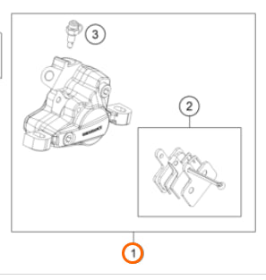 KTM OEM REAR BRAKE CALIPER CPL SX-E 2 2024>