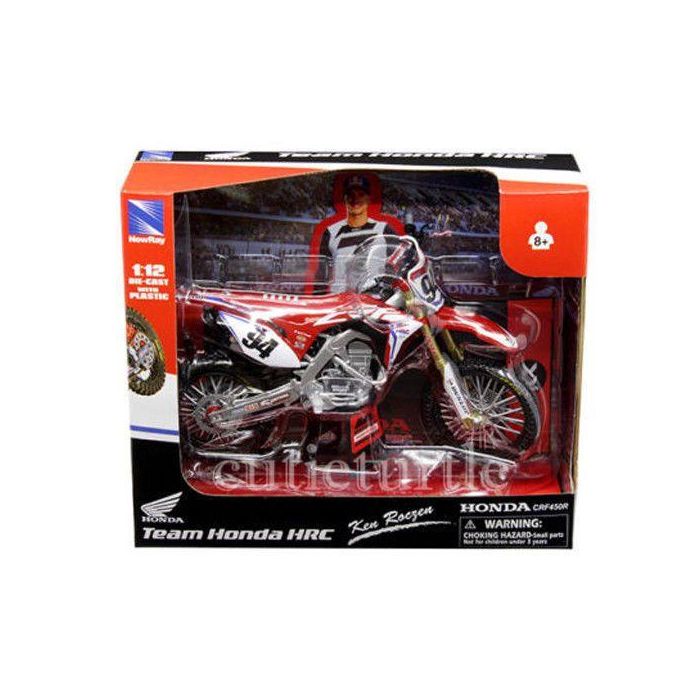 MODEL DIE CAST HONDA HRC TEAM, CRF 450 R KEN ROCZEN #94, SCALE 1:12, NEWRAY 58263