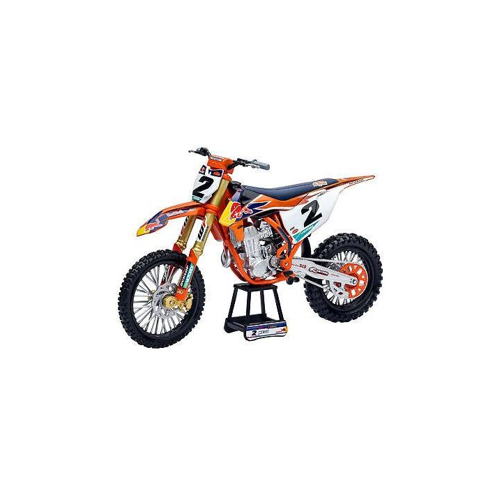 MODEL DIE CAST RED BULL KTM TEAM, 450 SXF COOPER WEBB #2 SCALE 1:10, NEWRAY 58213