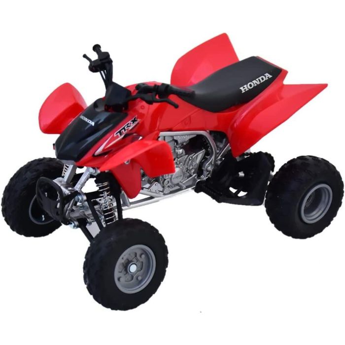 MODEL DIE CAST HONDA HRC TRX 450R, RED AND BLACK, SCALE 1:12, NEWRAY 57093A