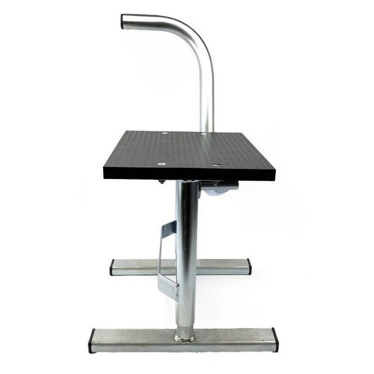 HD JACK-UP-STAND TWIN LEG v5, BRIGHT ZINC PLATE, LARGE STAND 440mm HIGH MX