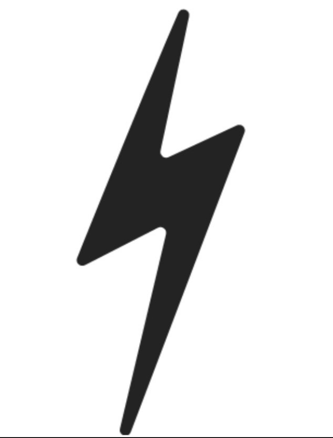 Lightning bolt decal