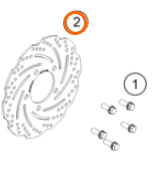 KTM OEM A90109060000 Front and rear brake disc E-2 KTM, Husqvarna, GASGAS