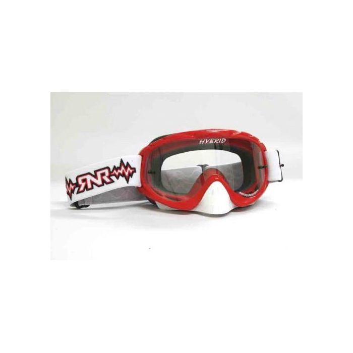 RNR HYBRID RED TEAR OFF, RED GOGGLE TEAR OFF