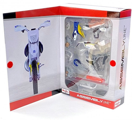 Build-a-Bike! Husqvarna FE 501 Model - Assembly Line Toy - 1:12 Scale | Great For Kids!