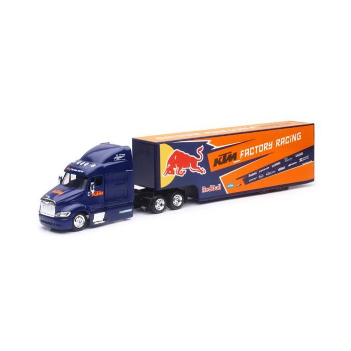 MODEL DIE CAST RED BULL KTM RACE, TRUCK, BLUE AND ORANGE, SCALE 1:43, NEWRAY 15973