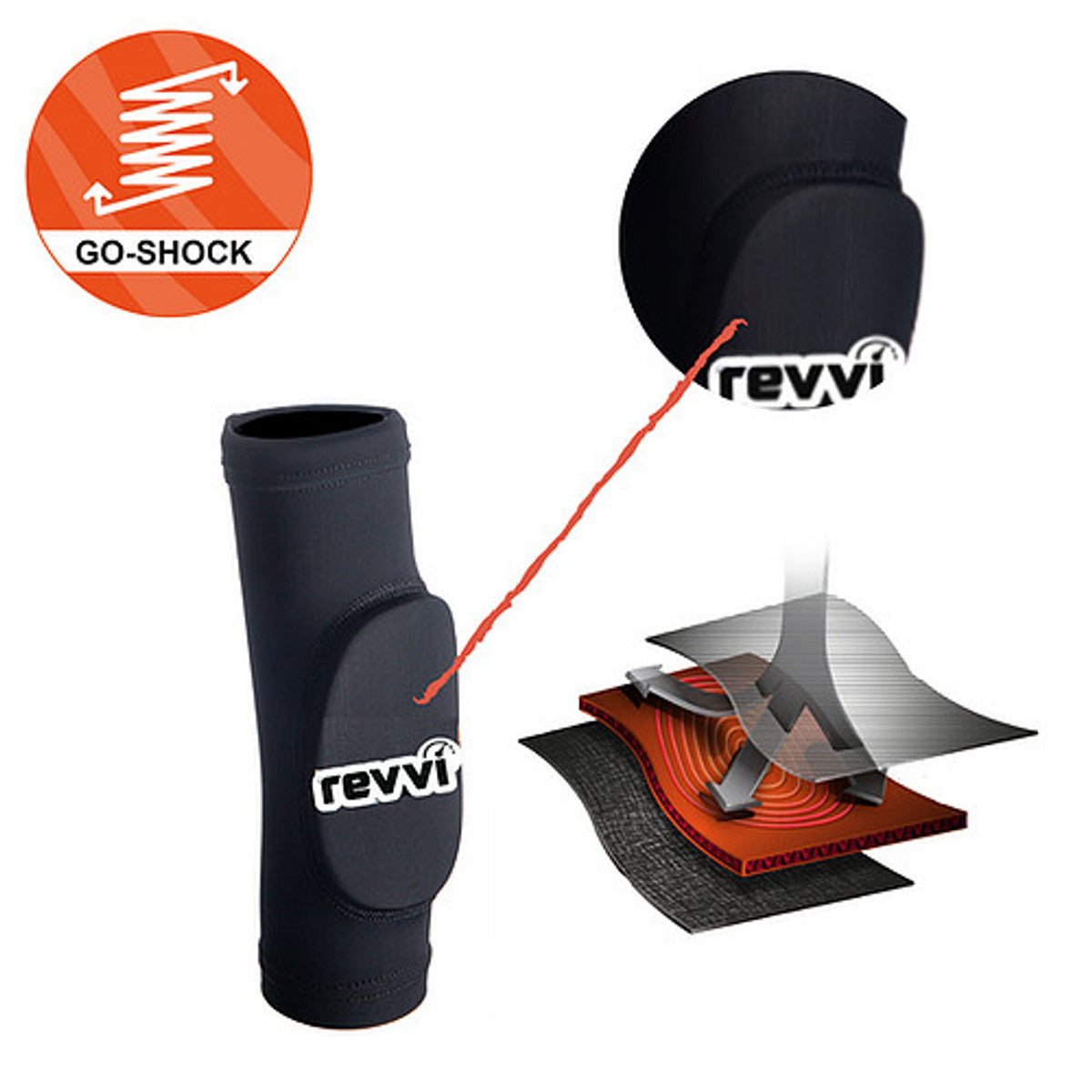 Revvi | Kids Elbow Pads | Black