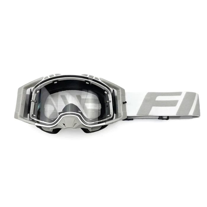 FIR NANO MOTOCROSS ENDURO ARCTIC WHITE GOGGLES, ANTI-FOG TAC LENS, BAG & LENS WIPE INCLUDED