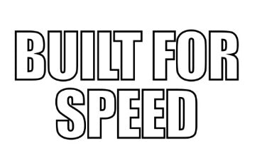 Built for speed decal