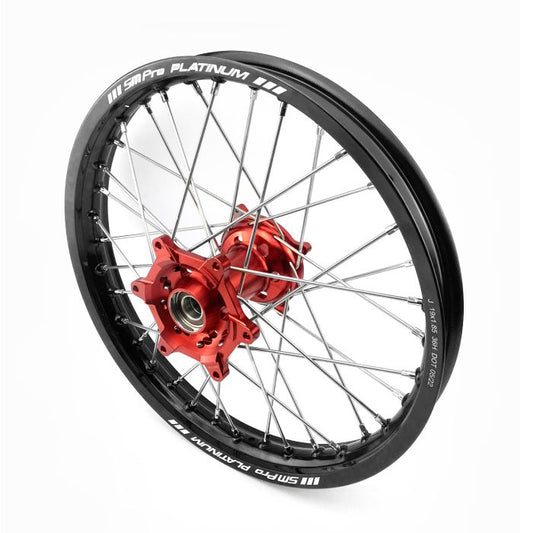 SM Pro 19x1.85 WHEEL HON BLACK/RED GLOSS FINISH, GLOSS BK RIM / GLOSS RED HUB, SP047.03.82.01.99 MX-9110