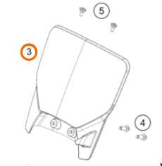 KTM OEM Number plate with decal SX-E 2024>