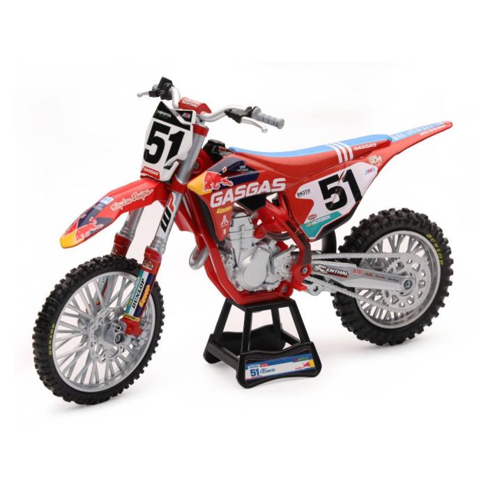 MODEL DIE CAST RED BULL GASGAS TEAM, MC450F, JUSTIN BARCIA #51, SCALE 1:12, NEWRAY 58303