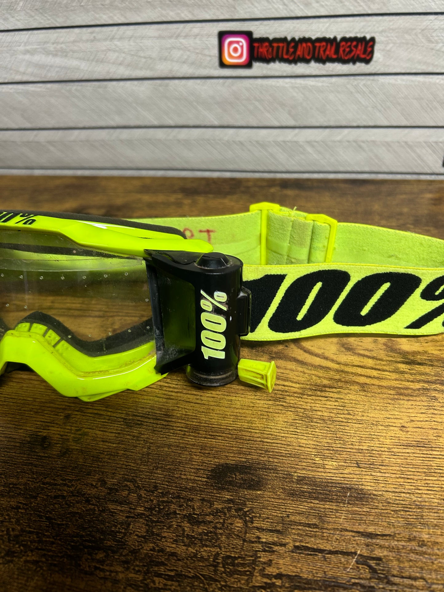 100% roll off goggles