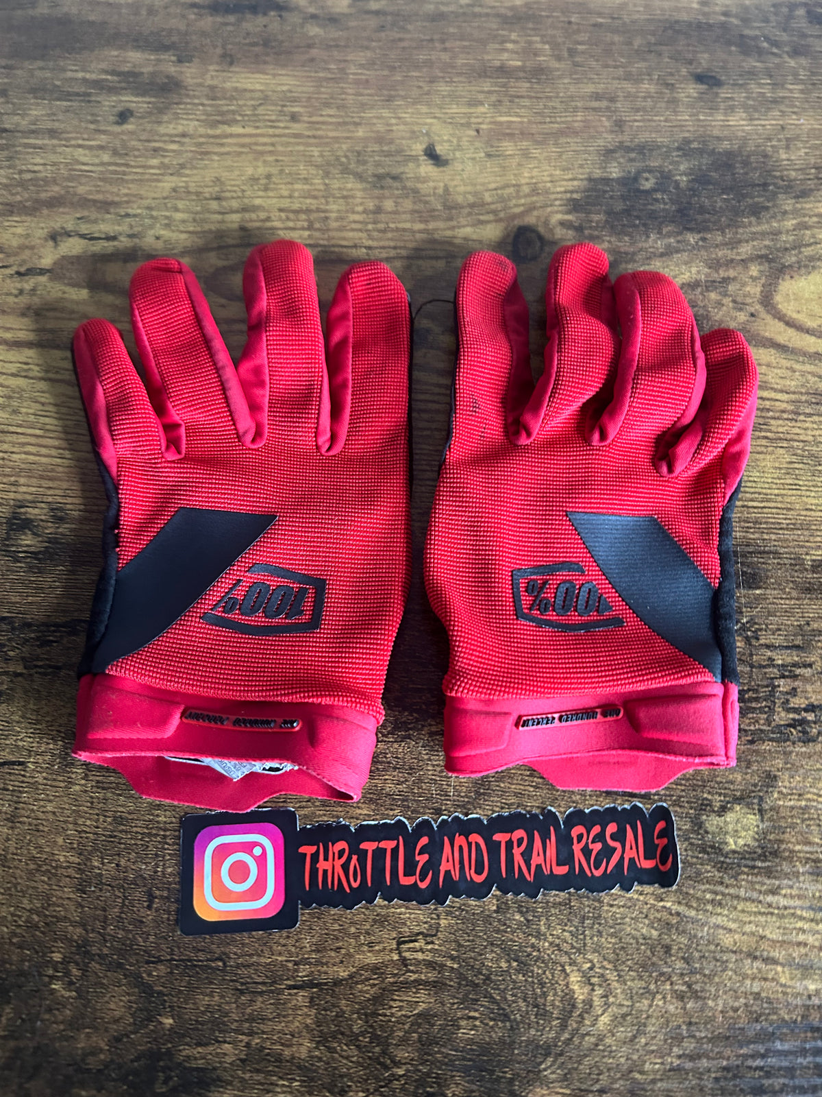 100% gloves youth large