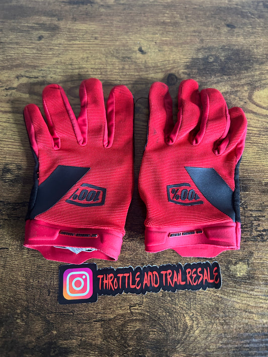 100% gloves youth large