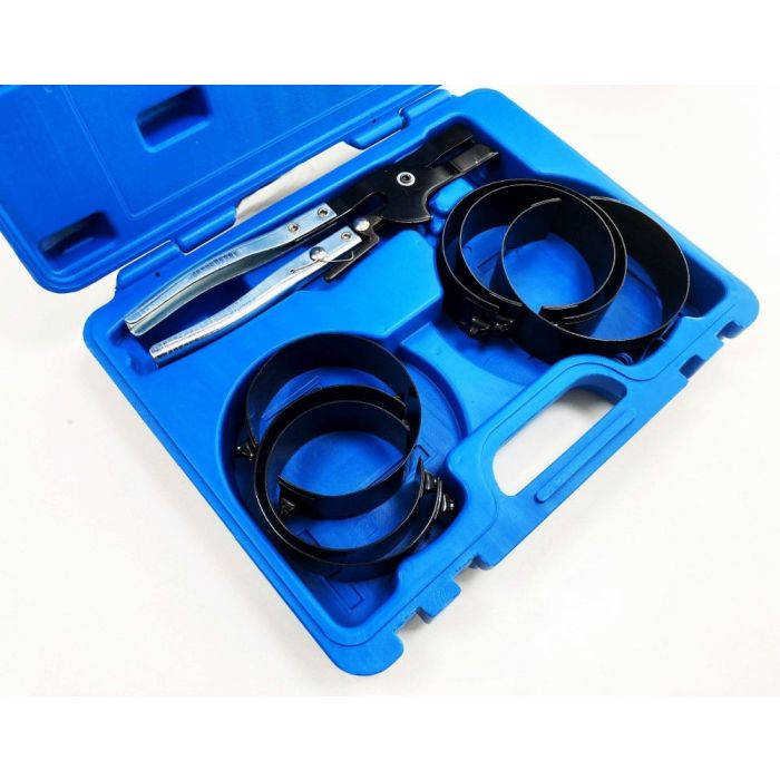 PISTON RING COMPRESSOR SET 7pc 73-111mm WITH PLIER - TOOLZONE KDPAU007