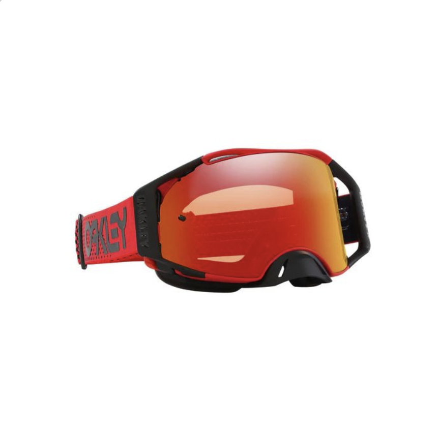 OAKLEY AIRBRAKE MX MOTO RED RED/ORANGE, PRIZM MX TORCH IRIDIUM LENS