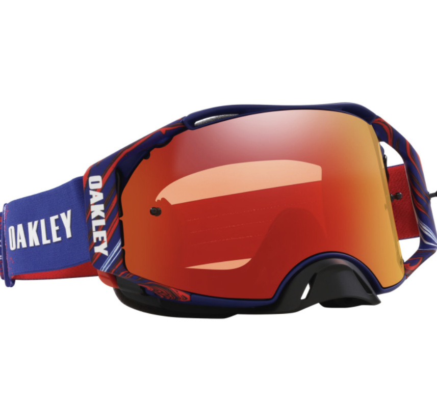 OAKLEY AIRBRAKE MX RENAUX SIGNATURE BLUE/RED, PRIZM MX TORCH IRIDIUM LENS