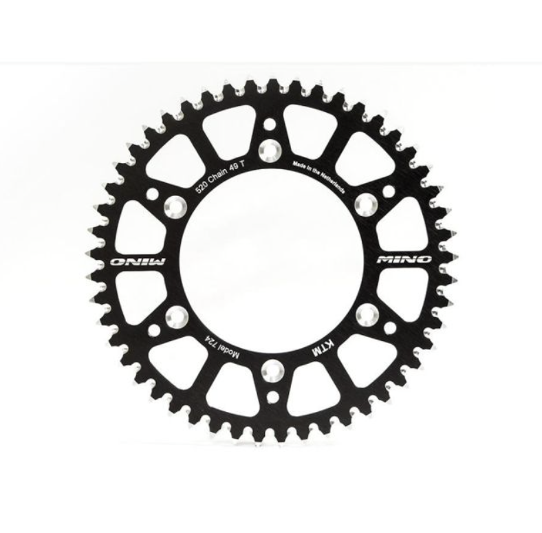 MINO REAR SPROCKET ALLOY BLACK 798, MINO 25-605-48