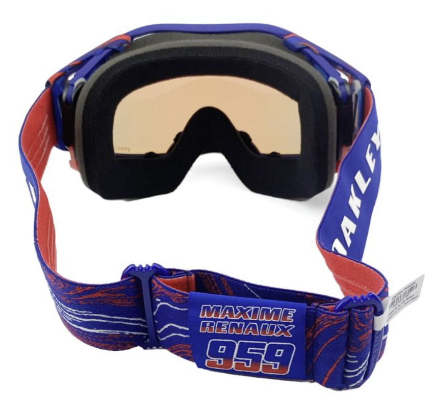 OAKLEY AIRBRAKE MX RENAUX SIGNATURE BLUE/RED, PRIZM MX TORCH IRIDIUM LENS