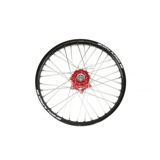 SM PRO 21x1.60 WHEEL GASGAS GLOSS BLACK/GLOSS RED, GLOSS BLACK RIM, GLOSS RED HUB, SILVER NIPPLES, SP157.03.80.01.99