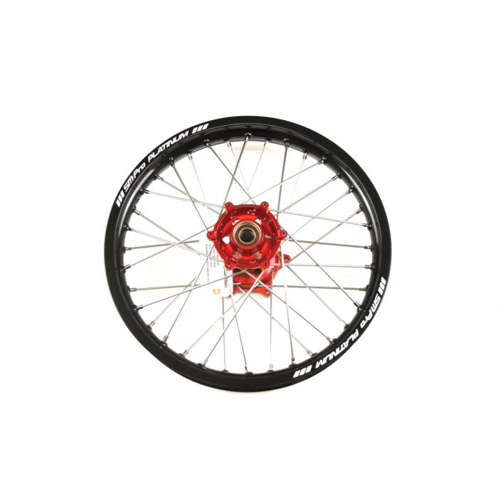 SM Pro 19x2.15 WHEEL GASGAS BLK/RED/SIL, BLACK RIM, RED HUB, SP052.03.81.01.99 Nickel NIPPLES