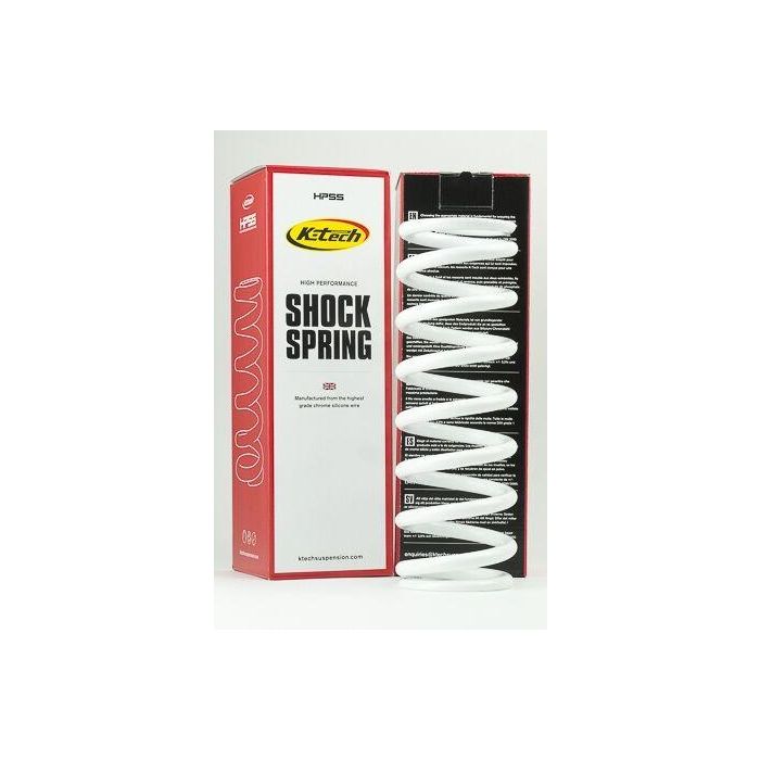 Shock Absorber Spring - 39N (63x250) White, 63-250-39, HIGH PERFORMANCE SHOCK SPRING, K-TECH SUSPENSION, WP -10mm LOWERING