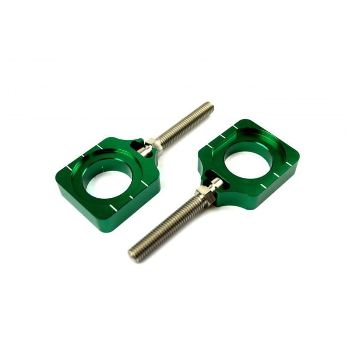 AXLE BLOCK & BOLT KX / RM, GREEN