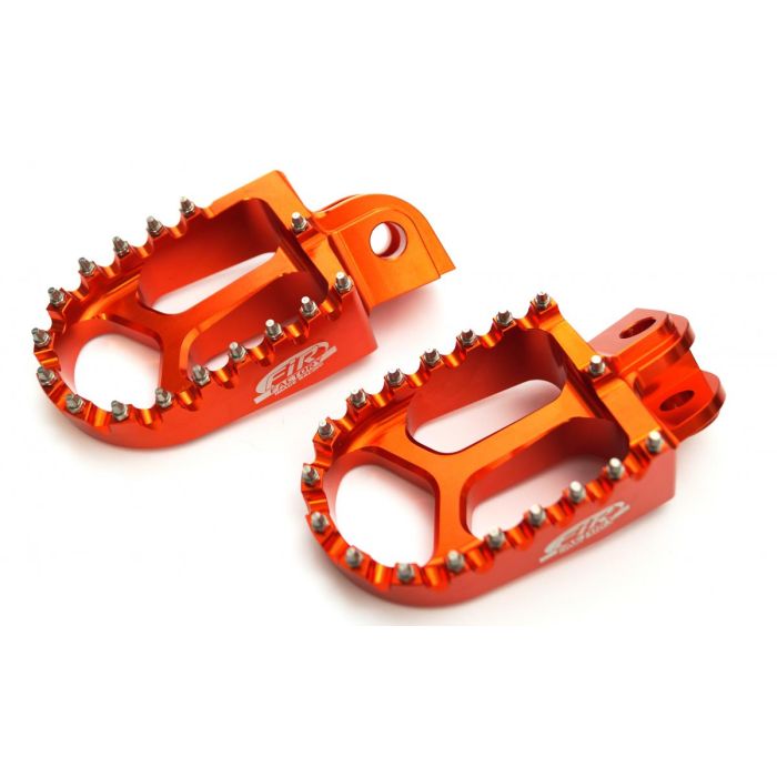FOOT PEGS ORANGE GASGAS/HUSQVARNA/KTM, FIR ASF-05, CNC ALLOY, 59003041250, 59003040250