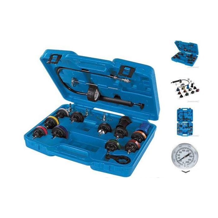 COOLING SYSTEM TESTER 18PC, COOLANT PRESSURE LEAK FINDER